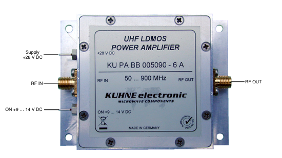 KU PA BB 005090-6 A UHF LDMOS線性功率放大器Kuhne KU PA BB 005090-6 A UHF LDMOS線性功率放大器Kuhne