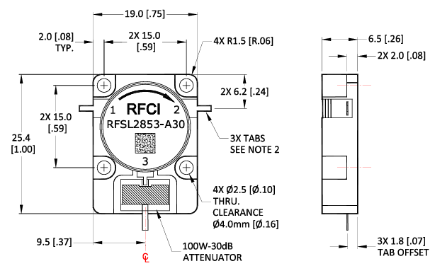 RFSL2853-A30同軸隔離衰減器 RFSL2853-A30同軸隔離衰減器