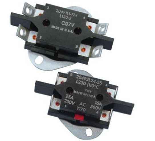 Sensata 20490/20493固定溫度溫控器：雙極單擲 (DPST) 大電流熱保護(hù)開(kāi)關(guān)